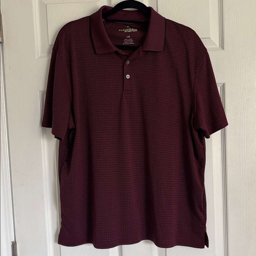 Haggar Burgundy Polo Shirt